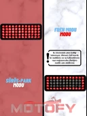 ULTRA PARLAK MOTOSİKLET KEDİ GÖZÜ BOYUTLU STOP LAMBASI ÇERÇEVE SÜRÜŞ - KOMPLE FREN - 400 thumbnail 2