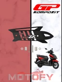 GP Kompozit Yamaha RayZR 2024 Uyumlu Egzoz Koruma Kapağı Siyah thumbnail 1