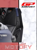 GP Kompozit Yamaha NMAX 125 / 155 2015-2020 Uyumlu Bacak Koruma Siyah thumbnail 4