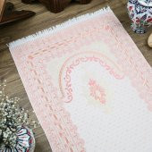 İpek Saten Osmanlı Desenli Seccade Pembe 67x120 cm - 230 gr - 2
