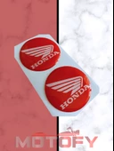 Honda Logo Damla Etiket 5x5cm 2'Li KIRMIZI - 1