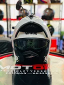 VİRTUE ÇENE AÇILIR GÜNEŞ VİZÖRLÜ ECE 22.05 GÜVENLİK SERTİFİKALI KASK BEYAZ SMALL S thumbnail 3