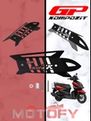 GP Kompozit Yamaha RayZR 2024 Uyumlu Egzoz Koruma Kapağı Siyah thumbnail 2