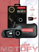 KNMASTER KN6100 PRO 2.NESİL KARBON MOTOSİKLET KASK İNTERKOM BLUETOOTH INTERCOM KULAKLIK SETİ thumbnail 1