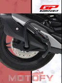 Gp Kompozit Honda Forza 250 2018-2024 Uyumlu Egzoz Koruma Demiri Siyah thumbnail 3