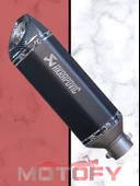 MAT SİYAH - KARBON UÇLU MODEL AKREP EGZOZ 51MM SUSTURUCULU  A KALİTE (36CM) thumbnail 2