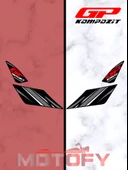 GP Kompozit Honda PCX 125 2021-2024 Uyumlu Artçı Ayak Pad Gri thumbnail 1