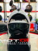 VİRTUE ÇENE AÇILIR GÜNEŞ VİZÖRLÜ ECE 22.05 GÜVENLİK SERTİFİKALI KASK BEYAZ XLARGE XL thumbnail 3