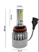 H11 LED FAR AMPÜLÜ TAKIMI BEYAZ 72W 8400 LÜMEN (2 ADET) - 2
