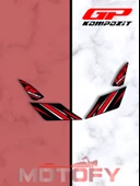 GP Kompozit Honda PCX 125 2021-2024 Uyumlu Artçı Ayak Pad Kırmızı thumbnail 4