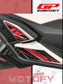 GP Kompozit Honda PCX 125 2021-2024 Uyumlu Artçı Ayak Pad Kırmızı thumbnail 2