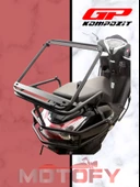 GP Kompozit Honda Activa 2023-2024 Uyumlu Damperli Arka Çanta Demiri Siyah - 2