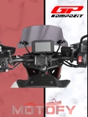 GP Kompozit Honda CB750 Hornet 2023-2024 Uyumlu Ön Cam Siyah 28 cm thumbnail 2