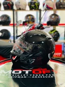 VİRTUE ÇENE AÇILIR GÜNEŞ VİZÖRLÜ ECE 22.05 GÜVENLİK SERTİFİKALI KASK SİYAH LARGE L thumbnail 1