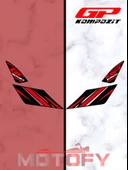 GP Kompozit Honda PCX 125 2021-2024 Uyumlu Artçı Ayak Pad Kırmızı thumbnail 1