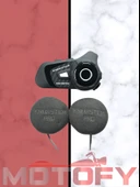 KNMASTER KN6100 PRO 2.NESİL KARBON MOTOSİKLET KASK İNTERKOM BLUETOOTH INTERCOM KULAKLIK SETİ thumbnail 2