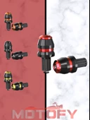 MOTOSİKLET MODİFİYE ALÜMİNYUM GİDON DENGE TAPASI AĞIRLIĞI UZAYIP KISALABİLEN 3 FARKLI KULLANIM ŞEKLİ (KARIŞIK RENK GÖNDERİLİR) thumbnail 2