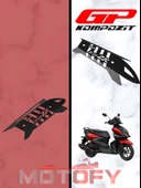 GP Kompozit Yamaha RayZR 2024 Uyumlu Egzoz Koruma Kapağı Siyah thumbnail 4