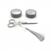 Lora Davet Sekizgen Cam Damat Fincanı ve Söz Nişan Tepsisi Takım (1 Adet) Beyaz - 54489 - 5