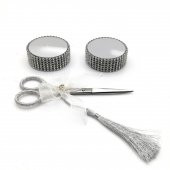 Lora Davet Sekizgen Cam Damat Fincanı ve Söz Nişan Tepsisi Takım (1 Adet) Beyaz - 54489 - 10