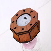 Işikli Dekoratif Ahşap Kum Saati thumbnail 5