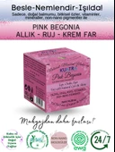 Kuatra Pink Begonia Doğal İçerikli Nemlendirici - Antioksidan Işıltı Veren Balm (Ruj - Allık - Göz Farı) 7ml - 1