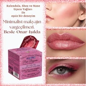 Kuatra Pink Begonia Doğal İçerikli Nemlendirici - Antioksidan Işıltı Veren Balm (Ruj - Allık - Göz Farı) 7ml - 4