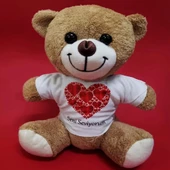Love Tişörtlü Peluş Ayıcık - 1