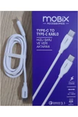 MOBİX Mobix Usb-c To Type-c ^3a Data Ve Şarj Kablosu- Beyaz - 3