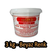 Akril Lake Emaye Macunu Tahta Ahşap Sunta Mdf Yonga Kontrplak Duralit Dolgu Tamir Macunu Beyaz 3 Kg - 4