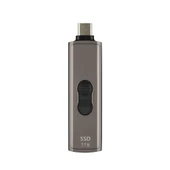 Transcend TS1TESD330C 1TB Type-C 10Gbps Gizlenebilir Başlıklı Taşınabilir Metal Kasa SSD - 1