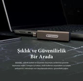 Transcend TS1TESD330C 1TB Type-C 10Gbps Gizlenebilir Başlıklı Taşınabilir Metal Kasa SSD - 5