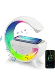 TTT G Şeklinde|Çok Fonksiyonlu|Kablosuz Şarj Standlı |Bluetooth Hoparlör | Rgb Gece Lambası App Kontrol - 5