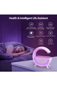 TTT G Şeklinde|Çok Fonksiyonlu|Kablosuz Şarj Standlı |Bluetooth Hoparlör | Rgb Gece Lambası App Kontrol - 6