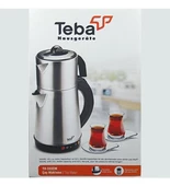 Teba Paslanmaz Çelik Çay Makinası çaycı 1500 w 1,8 lt emniyet sistemli - 1