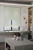 Lazer Kesim Mat Stor Perde, Lazer Kesimli Modern Serisi, M-2007 Çağla Yeşili Renk - 1