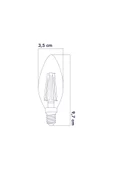 E14 220V 6W 4000K FİLAMENT LED AMPUL ERD-282 - 2