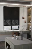 Lazer Kesim Mat Stor Perde, Lazer Kesimli Modern Serisi, M-3008 Siyah Renk - 1