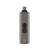 Transcend TS2TESD330C 2TB Type-C 10Gbps Gizlenebilir Başlıklı Taşınabilir Metal Kasa SSD - 1