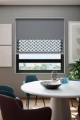 Lazer Kesim Mat Stor Perde, Lazer Kesimli Klasik Serisi, C-7005 Gri Renk - 1