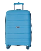 Vegmann Polipropilen (PP) Atlas Mavi Orta Boy Valiz thumbnail 2