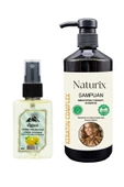 Naturix 2'li Set - Tuzsuz Onarıcı Keratin Bakım Şampuanı 600 Ml & Limon Kolonyası Sprey 50 Ml thumbnail 1
