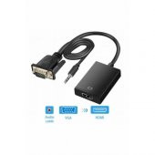 VGA Hdmi Çevirici Dönüştürücü Kablo Ses Destekli Vga to Hdmi - 2