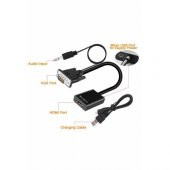 VGA Hdmi Çevirici Dönüştürücü Kablo Ses Destekli Vga to Hdmi - 3