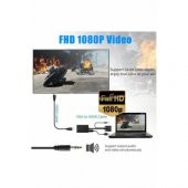 VGA Hdmi Çevirici Dönüştürücü Kablo Ses Destekli Vga to Hdmi - 5