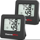 ThermoPro TP157 İç Mekan (Sera, Dolap, Bebek Odası) Hassas Sıcaklık ve Nem Ölçer Mini Termometre 2 Adet - 1