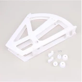 Ayakkabılık Açılır Kapanır Raf Bağlantı Aparatı Plastik 1 Takım Sağ Sol Farklı Bölmeli Beyaz Renk - 6