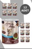 HOW MEOW 12 ADET JÖLELİ PARÇA ETLİ YAVRU KEDİ YAŞ MAMASI BALIKLI 400 GRAM - 2