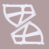 Ayakkabılık Açılır Kapanır Raf Bağlantı Aparatı Plastik 1 Takım Sağ Sol Farklı Bölmeli Beyaz Renk - 7