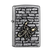 Zippo 2005358 PL 207 Scorpion on the Wall Emblem Çakmak - 1